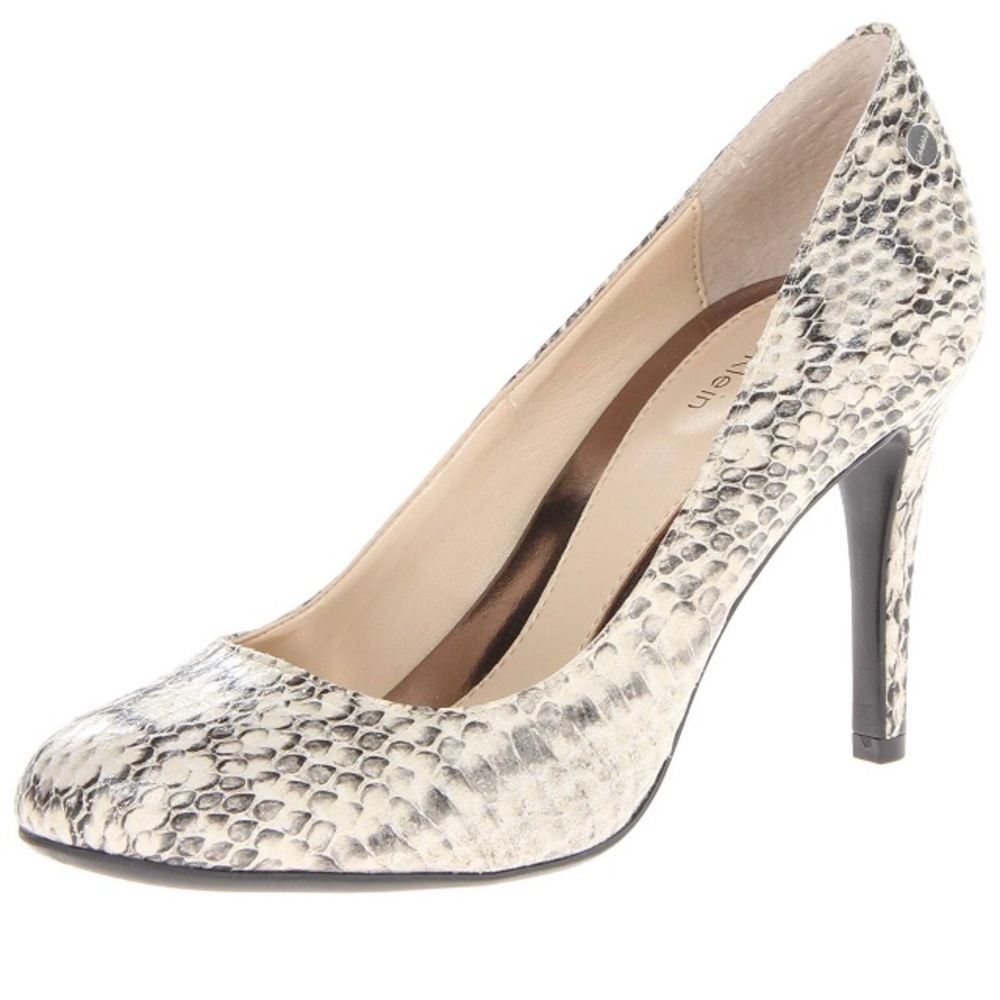 Calvin Klein Stiletto Pumps Snakeskin Heels Sz 9.
